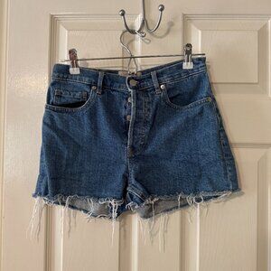Everlane High Rise Cheeky Cutoff Denim Shorts Size 27